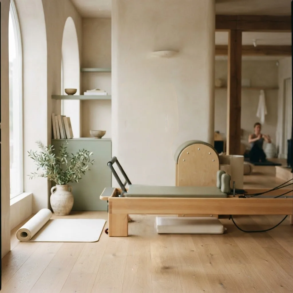 Portrait of the founder of Centre: Pilates in the studio
